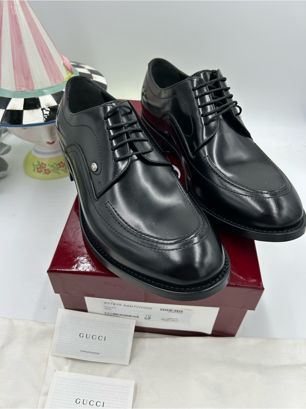 Men's Gucci, Jasper Leather, Derby shoes size 10 fit 11 US made in Italy